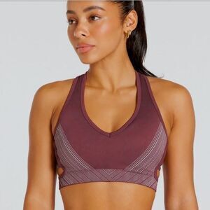Pursue Fitness Impulse Cut Out Sports Bra Claret